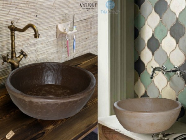 Γούρνες Στρογγυλές Μπάνιου Γλάυκη  44 χ 14,5 cm Οικονομικές