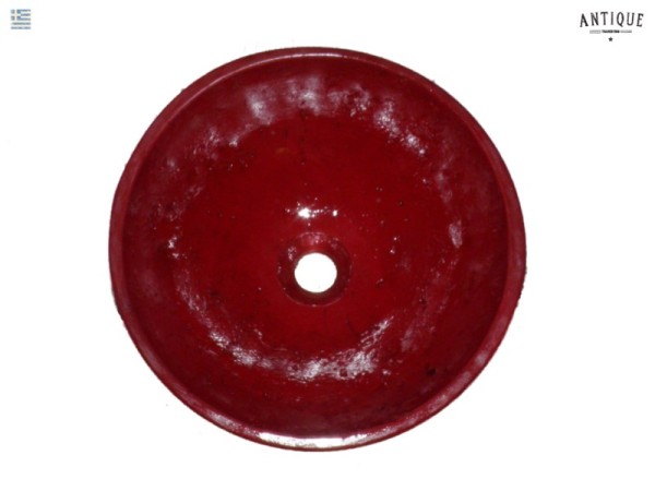 Γούρνες Θέων Μαύρο Κόκκινο Στρογγυλές 37 χ 15,5 cm 