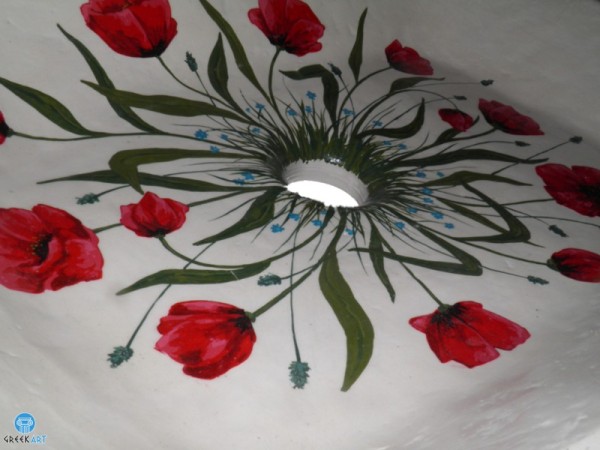 Ηφαιστειακός Νεροχύτης Μπάνιου Παπαρούνες Σχέδιο