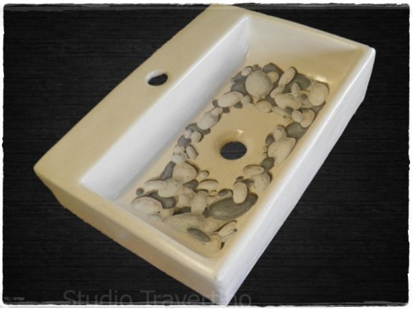 Μπάνιου Νεροχύτες Χειροποίητοι Βότσαλα