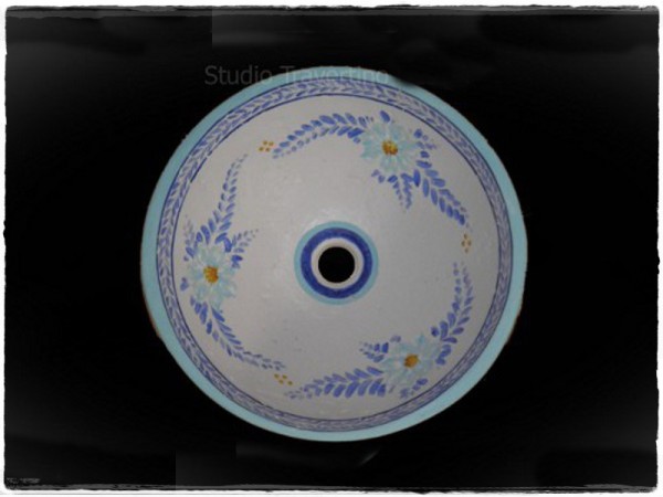 Μπάνιου Χειροποίητος Νιπτήρας Κύθνος Επιτραπέζιος Τραβερτίνο