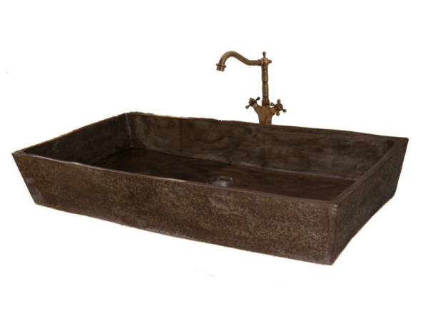 Νεροχύτης Μεγάλος Μπάνιου Ειδική Κατασκευή Τραβερτίνο 