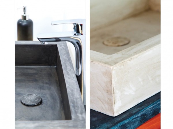 Stone Bathroom Sinks Square Leo Seated