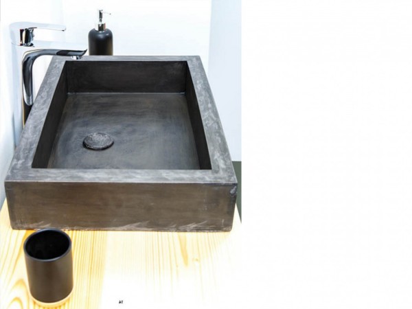 Stone Bathroom Sinks Square Leo Seated