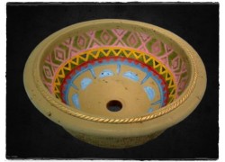 Inlaid Stone Basins Mexico Retro travertine