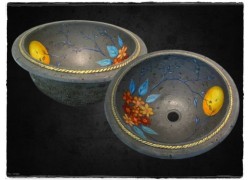 Handmade Sinks Travertine Sun Painting