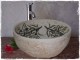Sinks Painted Olive Handmade travertine.