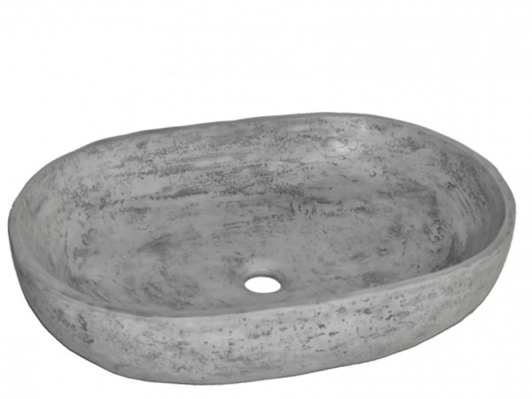 Οβάλ Νιπτήρας Μπάνιου Θέτις Τραβερτίνο Ελεύθερης Τοποθέτησης  Σε Έπιπλο