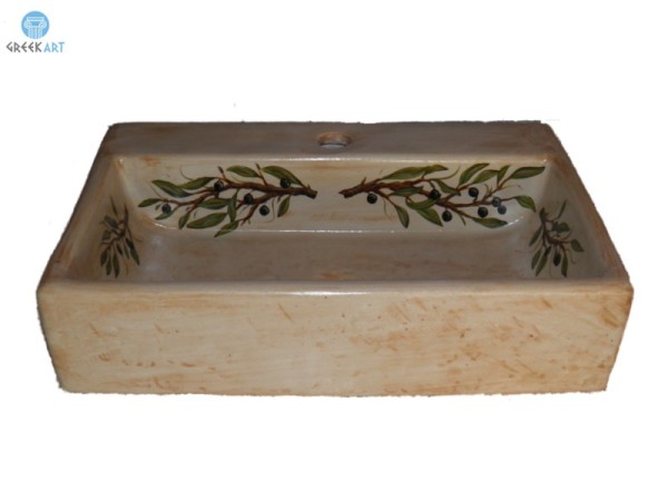 Stone washbasin Traditional Greek Olive