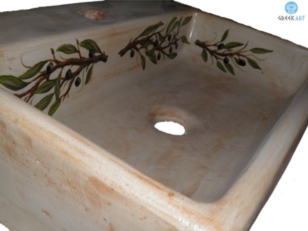 Stone washbasin Traditional Greek Olive