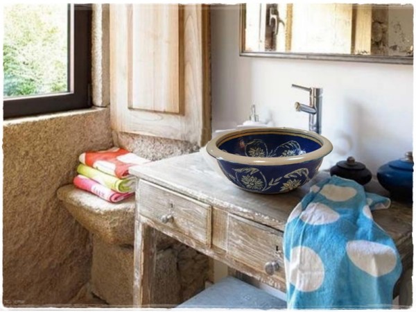 Travertine Bathroom Basins Antique Flora