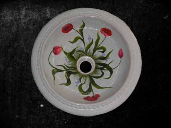 Wc Μπάνιου Νιπτήρες Αντικέ  Ζωγραφιστοί Παπαρούνες