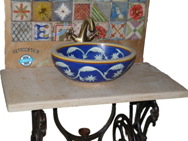 Handmade Oval Bowls Bathroom Flora