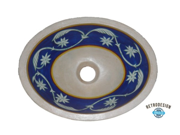 Handmade Oval Bowls Bathroom Flora