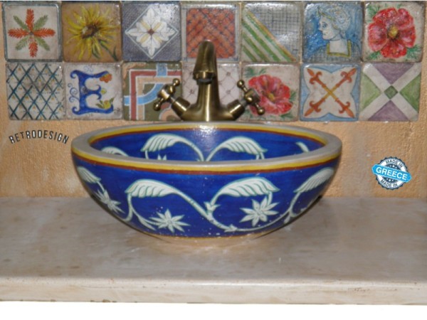 Handmade Oval Bowls Bathroom Flora