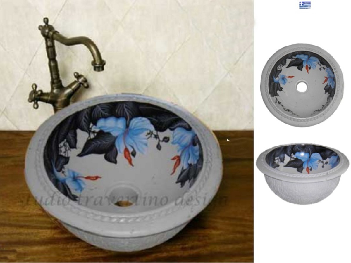 Χειροποίητοι Μπάνιου Νιπτήρες Wc Λουλούδια Κρίνοι