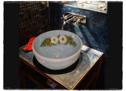 Painted Antique Sinks Bathrooms Travertine Rita