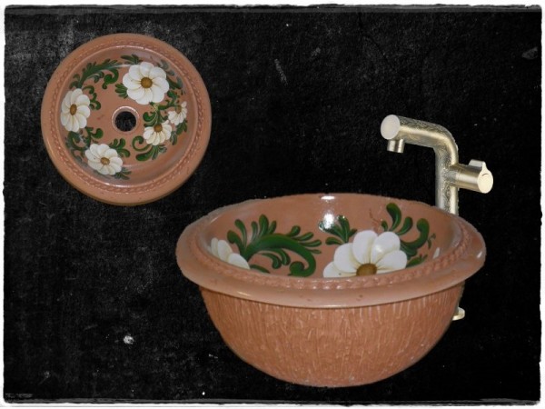 Handmade Painted Daisies Wc Sinks