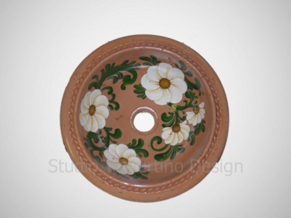 Handmade Painted Daisies Wc Sinks