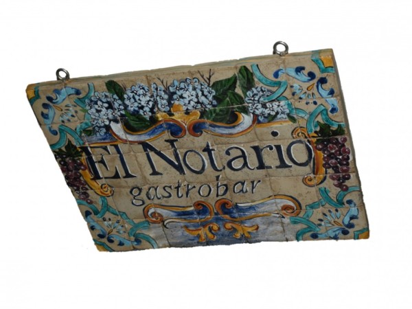 Εξωτερική Κρεμαστή Χειροποίητη Πινακίδα Καταστήματος  70 χ 50 cm El Notario