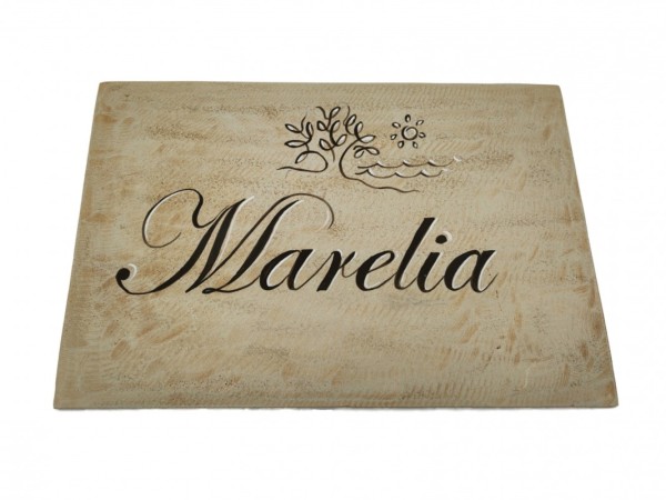 Hotel inscriptions in stone by hand 35 x 50 cm