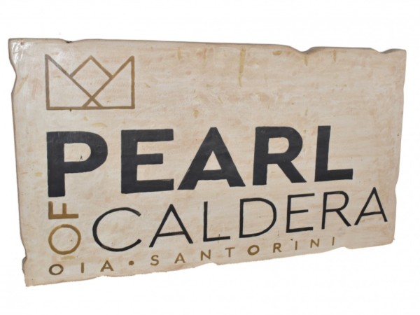 Handmade travertine hotel and tourist accommodation signs