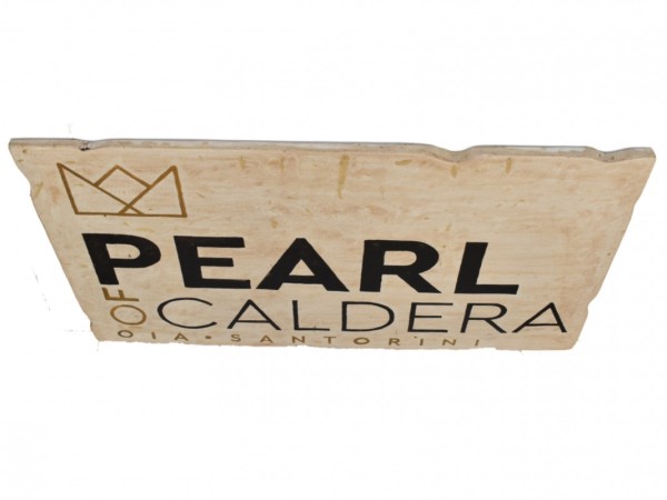 Handmade travertine hotel and tourist accommodation signs