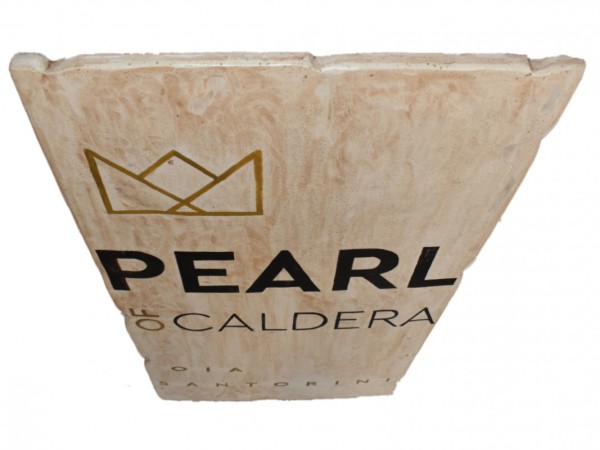 Handmade travertine hotel and tourist accommodation signs