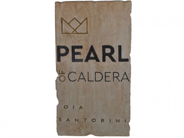 Handmade travertine hotel and tourist accommodation signs