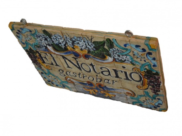 Εξωτερική Κρεμαστή Χειροποίητη Πινακίδα Καταστήματος  70 χ 50 cm El Notario