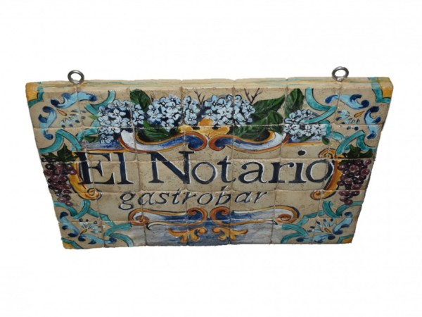 Εξωτερική Κρεμαστή Χειροποίητη Πινακίδα Καταστήματος  70 χ 50 cm El Notario