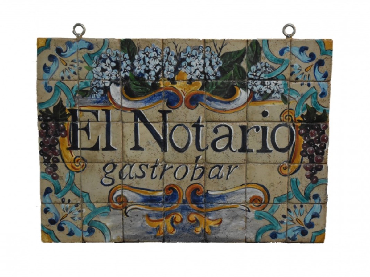 Εξωτερική Κρεμαστή Χειροποίητη Πινακίδα Καταστήματος  70 χ 50 cm El Notario