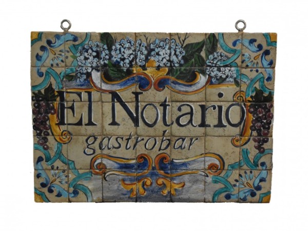 Εξωτερική Κρεμαστή Χειροποίητη Πινακίδα Καταστήματος  70 χ 50 cm El Notario