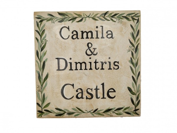 Handmade accommodation signs 40 x 40 cm