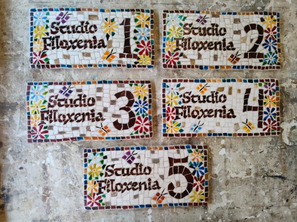 Vintage signs with hand inscriptions 16 x 32 cm