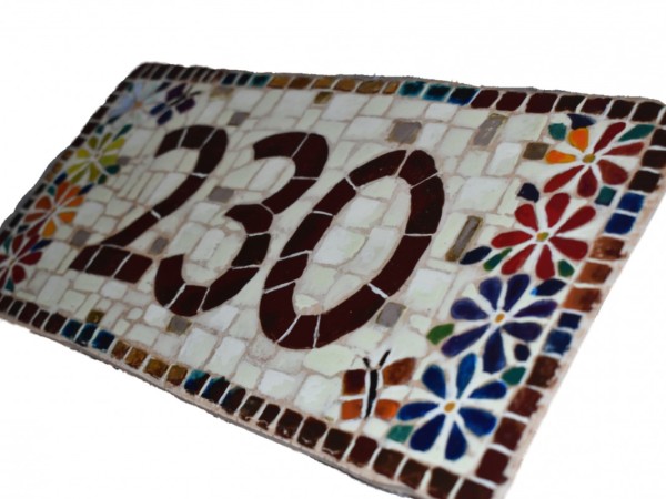 Χειροποίητες πινακίδες ταμπέλες τραβερτίνο με ψηφιδωτή ζωγραφική!