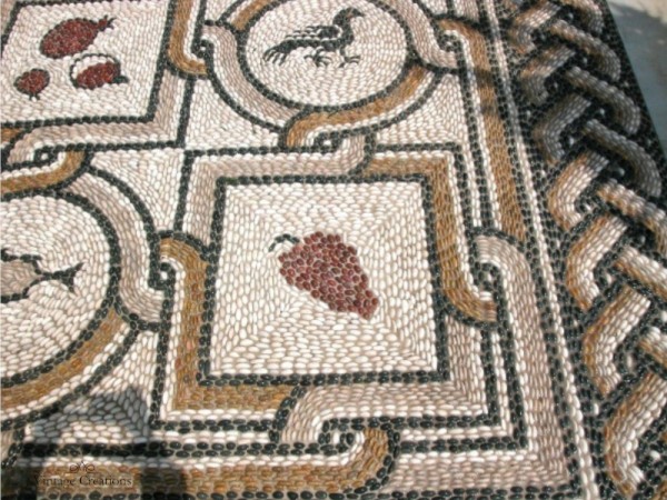 Outdoor indoor pebble mosaic patterns Amphitrite