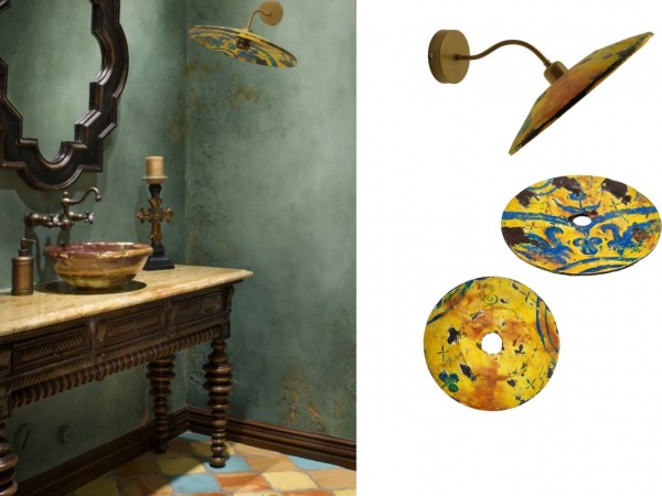 Μετέωρα Φωτιστικά τοίχων χειροποίητα παλαιωμένα 