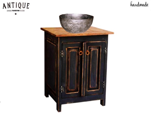 Handmade Country Bathroom Furniture Aged Sifnos