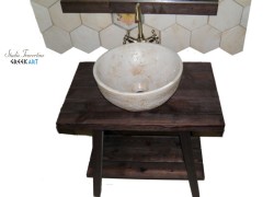 Bathroom furniture Ionia with Travertine washbasins
