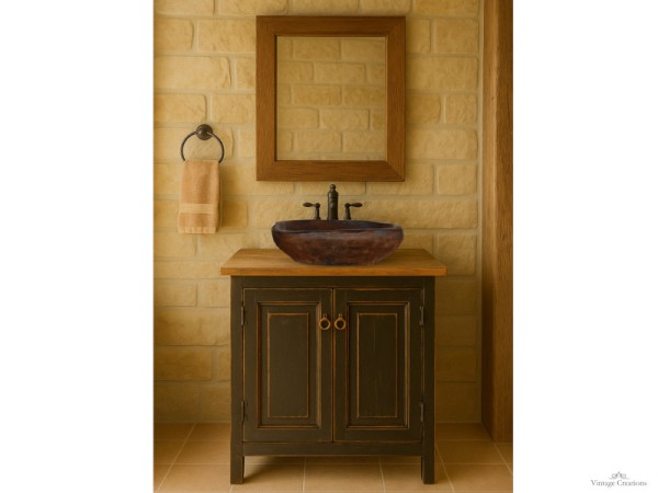 Handmade Country Bathroom Furniture Aged Sifnos