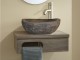 Ionia Hanging Bathroom Furniture With Travertine Stone Washbasin