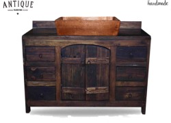 Iris bathroom furniture rustic composition