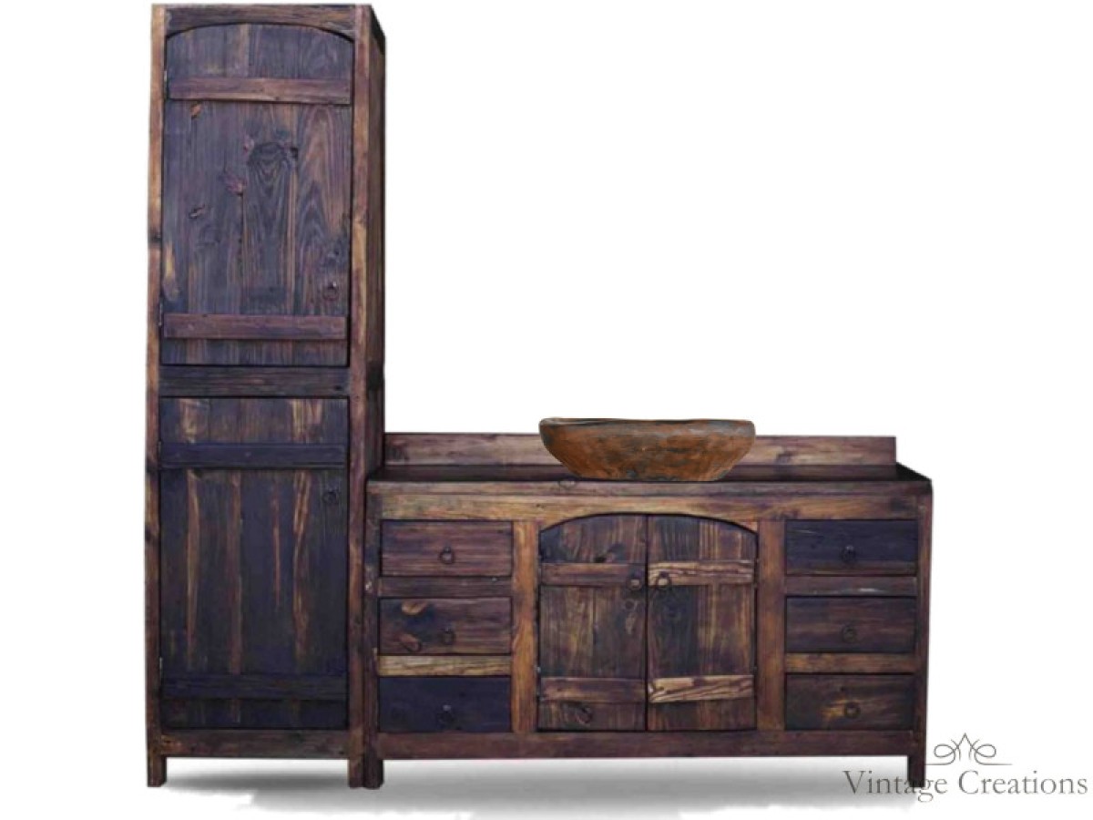 Ίρις έπιπλα μπάνιου σύνθεση rustic  