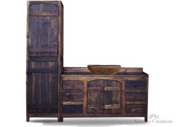 Iris bathroom furniture rustic composition