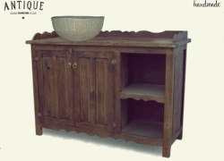 Rea Rustic Bathroom Furniture Wooden Solid