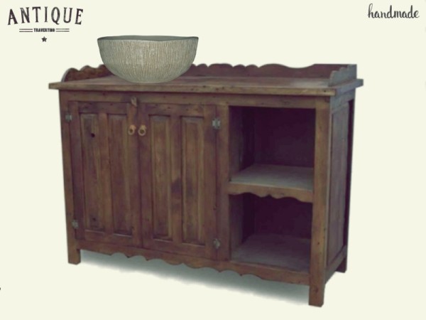 Rea Rustic Bathroom Furniture Wooden Solid
