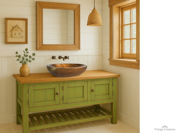 Retro Handmade Bathroom Furniture Aged Calliope