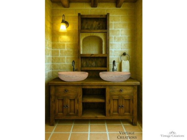 Sofia rustic bathroom furniture ecological
