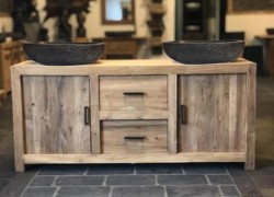 Stately Handmade Solid Wood Bathroom Furniture Vytina